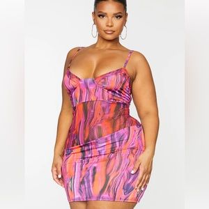 Marble print dress